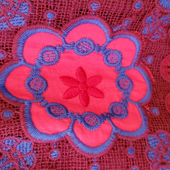 Umgee Embroidered Lace Boho A-Line Mini Skirt Size S - Picture 4 of 9